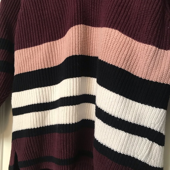 Express Deep V Neck Oversized Tunic Sweater - Picture 5 of 6